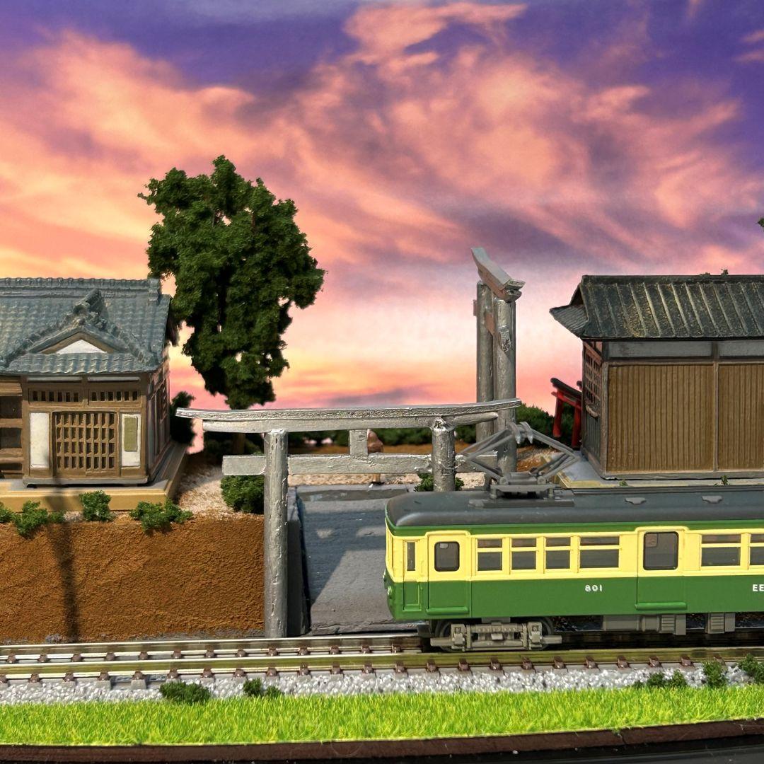 おやまかわ様ご予約品　江ノ電 江の島腰越 こゆるぎ神社 鉄道ジオラマ　Nゲージ