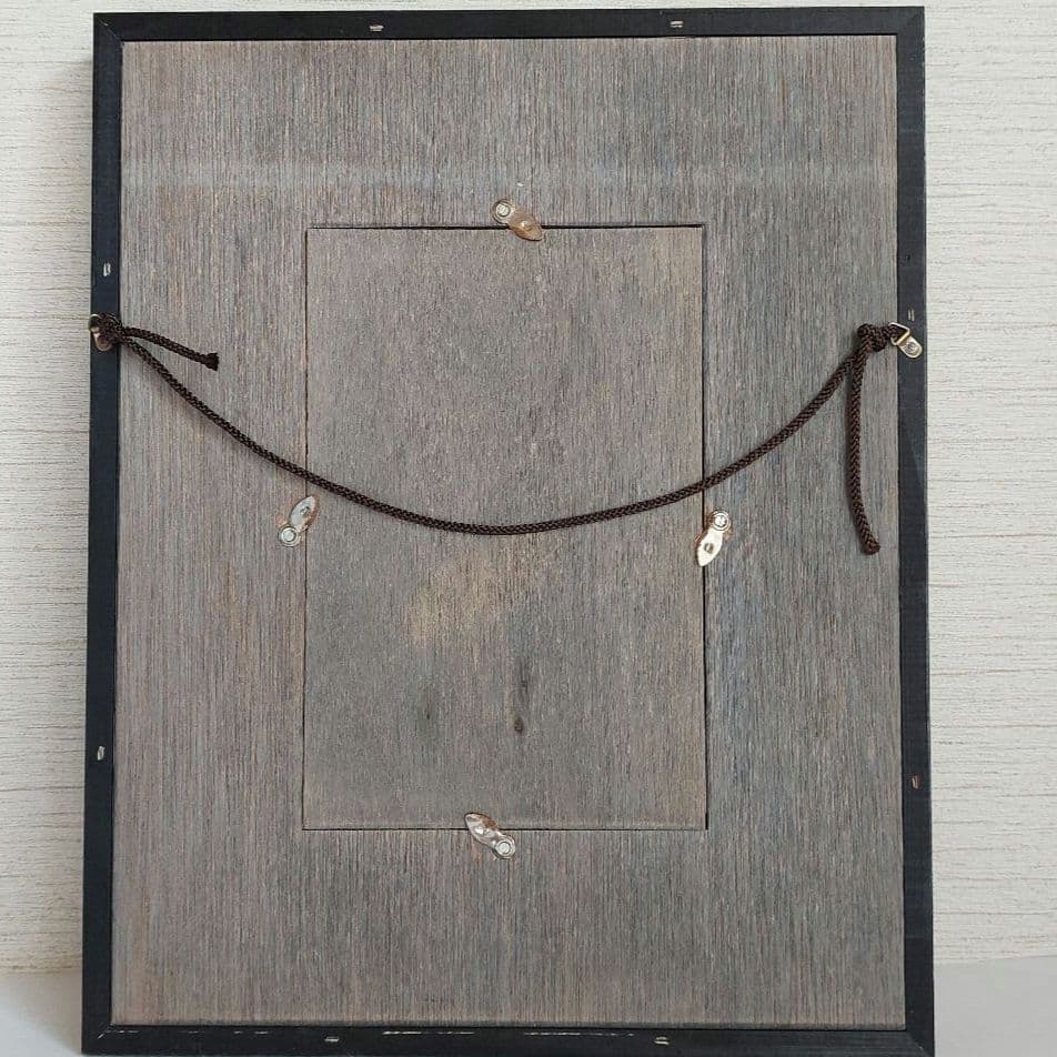 陶額　勝山 　陶板画　レトロ