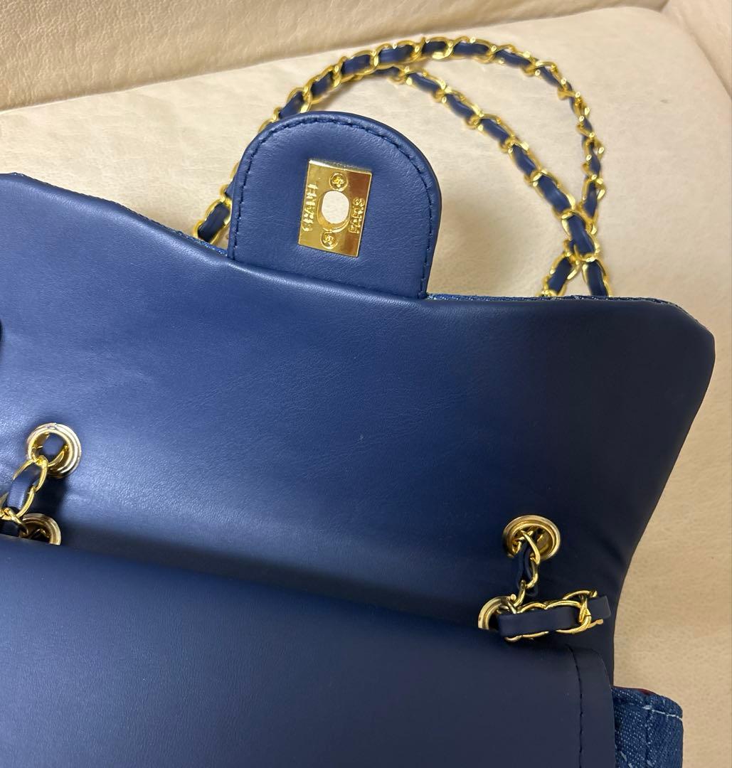 デニムキルティング バッグ