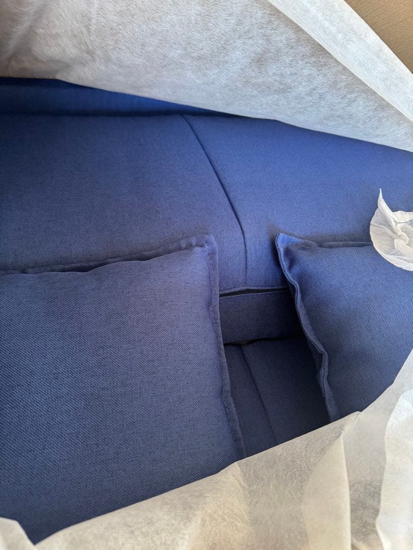 ソファベッド ブルー 104×86×62cm アイリスプラザSFB-03F