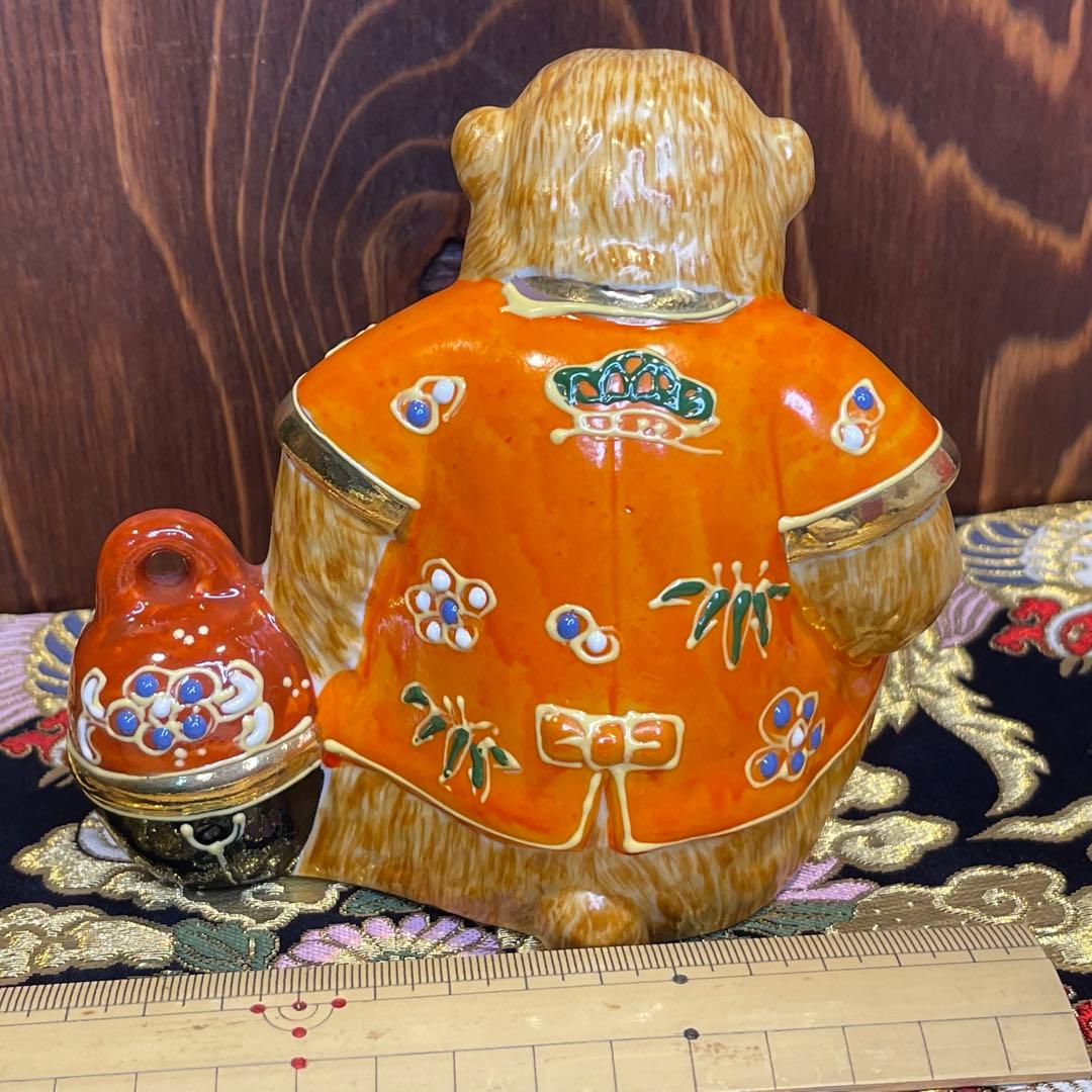 現品限り【願いが叶う】【魔除け 厄除け】九谷焼のさるの置物 赤富士 干支 猿 申