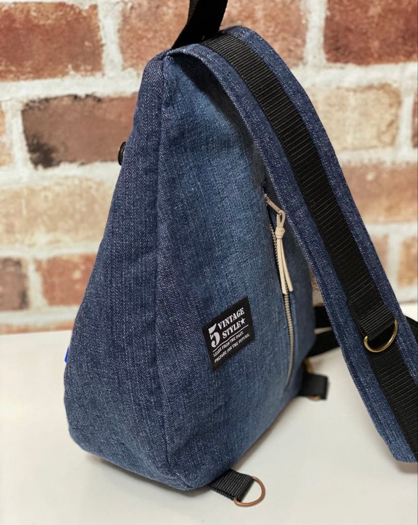 〈1110〉デニムリメイク ワンショルダーボディバッグ ハンドメイド