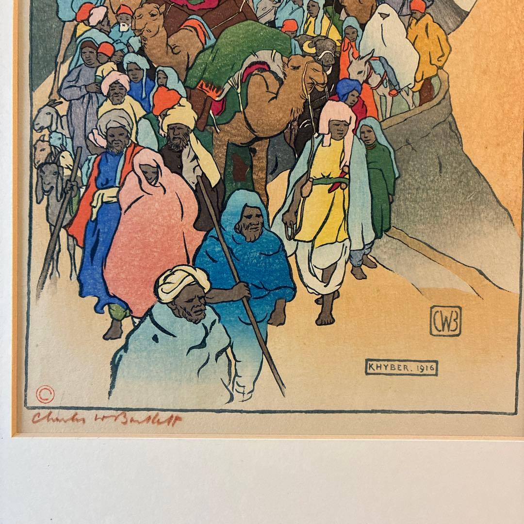 木版画 Khyber 1910 Charles van Bunschooten