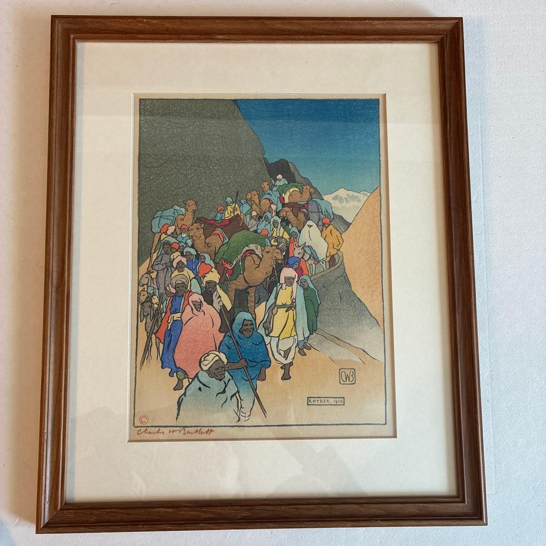 木版画 Khyber 1910 Charles van Bunschooten