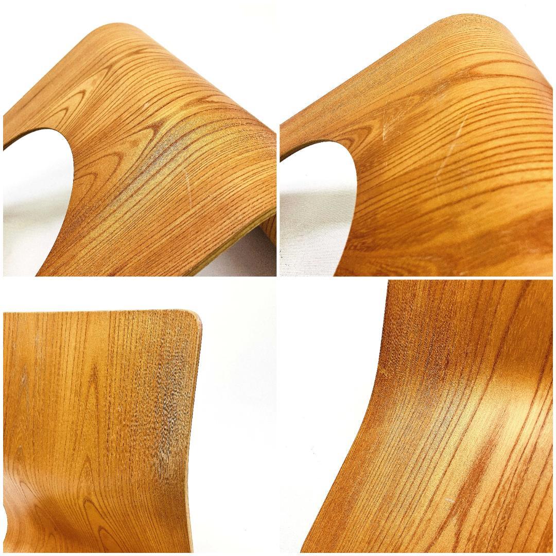 Tendo 天童木工 座椅子 2脚セット 藤森健次 曲げ木 ケヤキ板目 曲木⑬