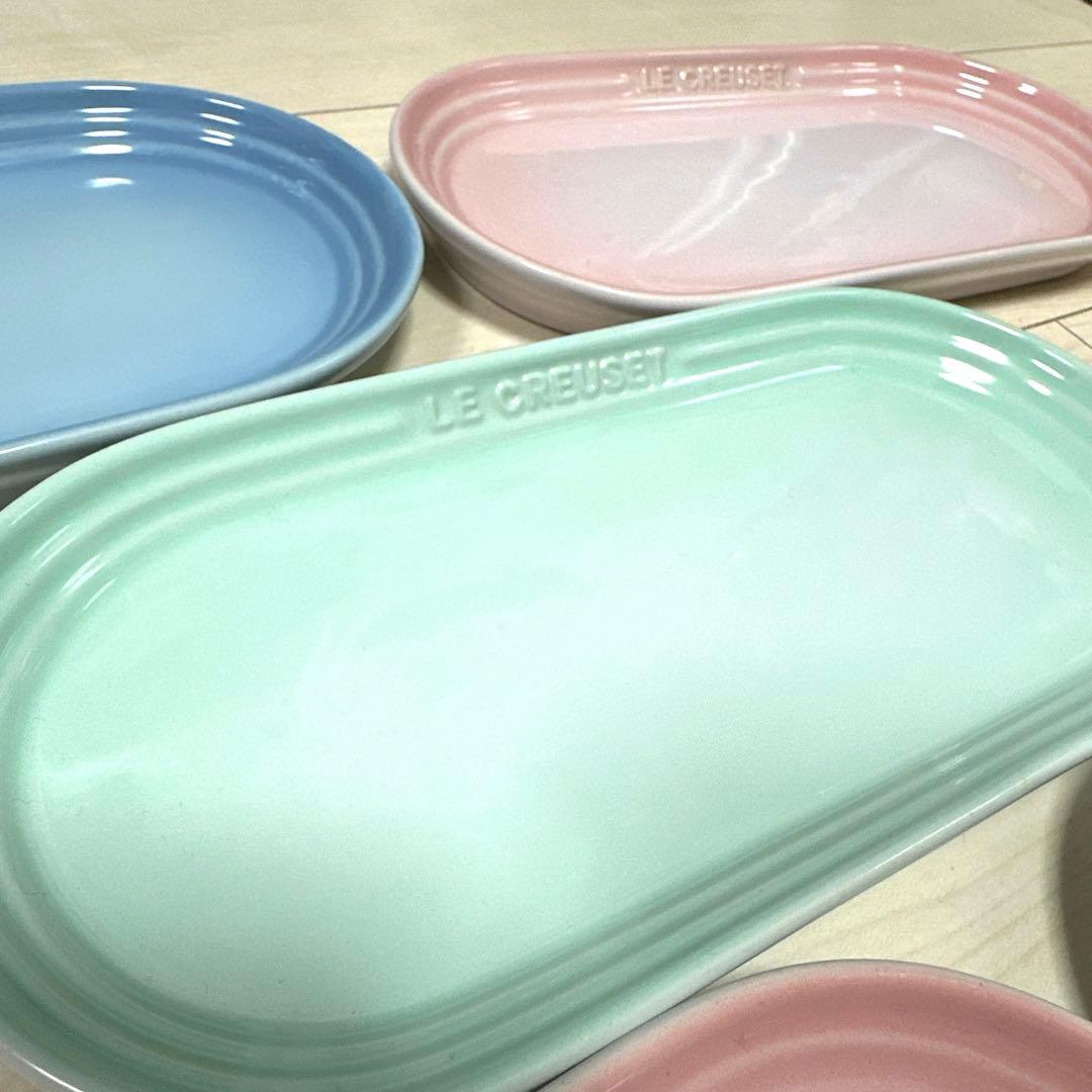 美品　ルクルーゼ　オブロングプレート　5点セット