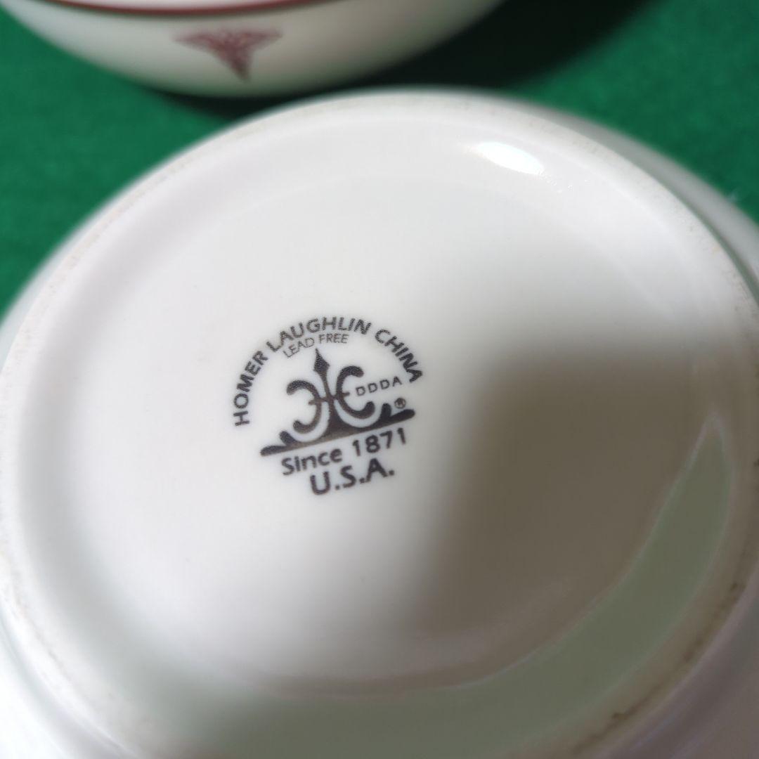 米軍食器 陶器 パン皿とシリアルボウルセット ホーマーラフリン製