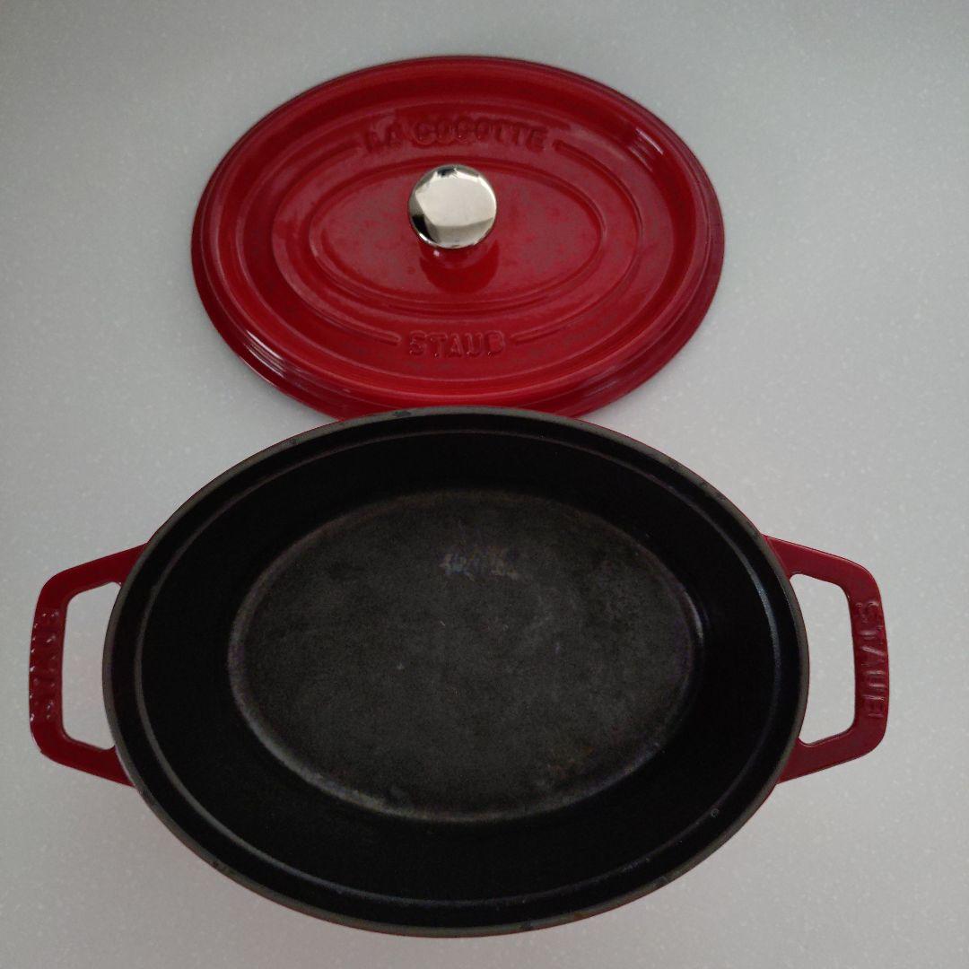 staubストウブ ココットオバール チェリー 23cm