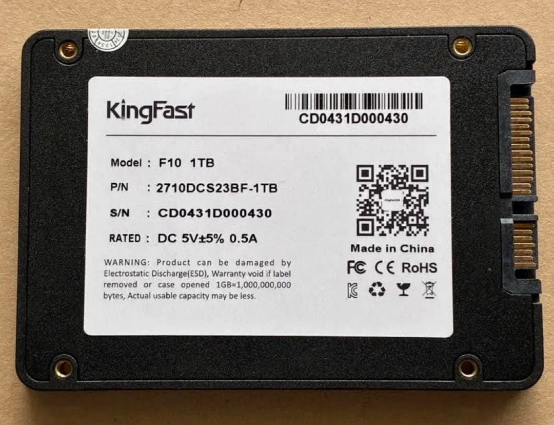 内蔵型SSD KingFast 1TB SSD