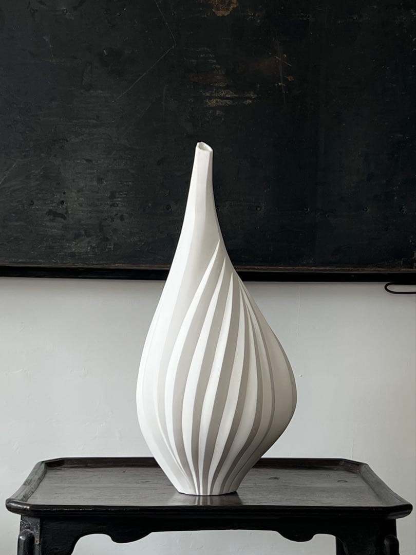 限定sale高橋奈己 『 白磁の実・花入 』H.460mm／一輪挿し花器オブジェ