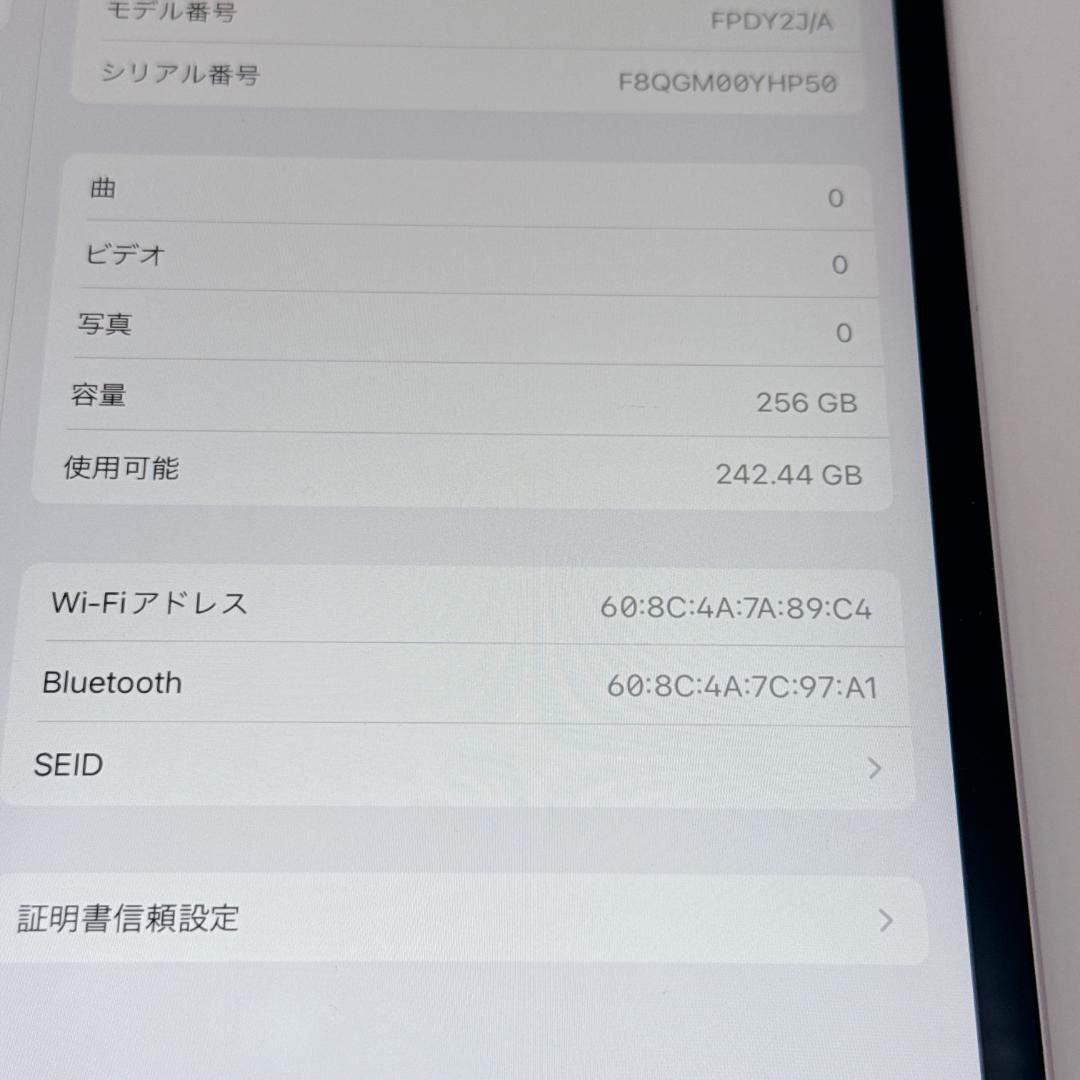 【美品】iPad Pro 10.5インチ 256GB FPDY2J/A
