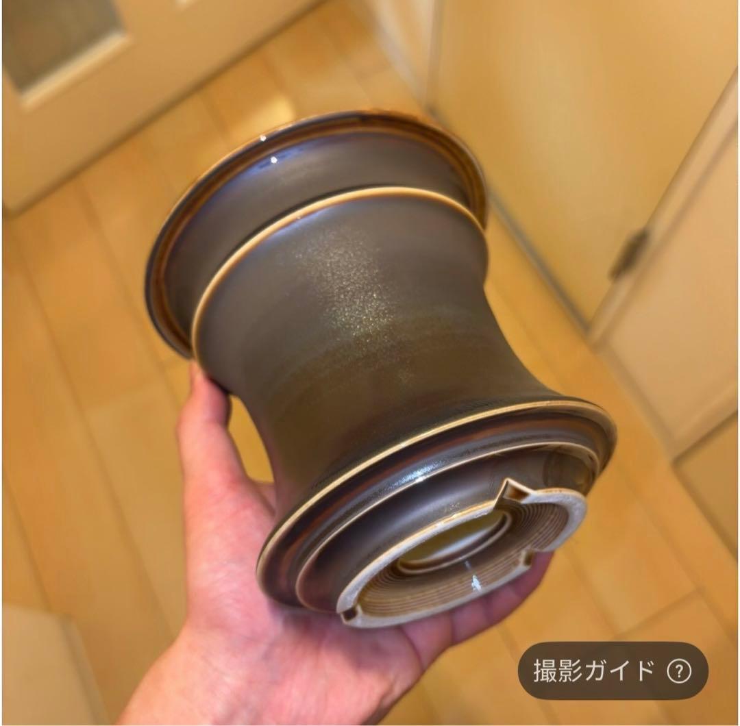 XL 陶器鉢 植木鉢 作家鉢 アガベ グラキリス ホリダ チタノタ 白鯨 赤猫