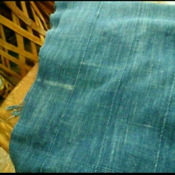 アフリカ　マリ共和国　新品　ボゴラン列帯　藍染め　加工品　約102㎝×約184