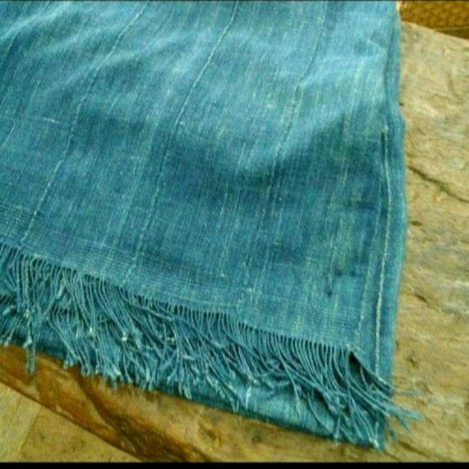 アフリカ　マリ共和国　新品　ボゴラン列帯　藍染め　加工品　約102㎝×約184