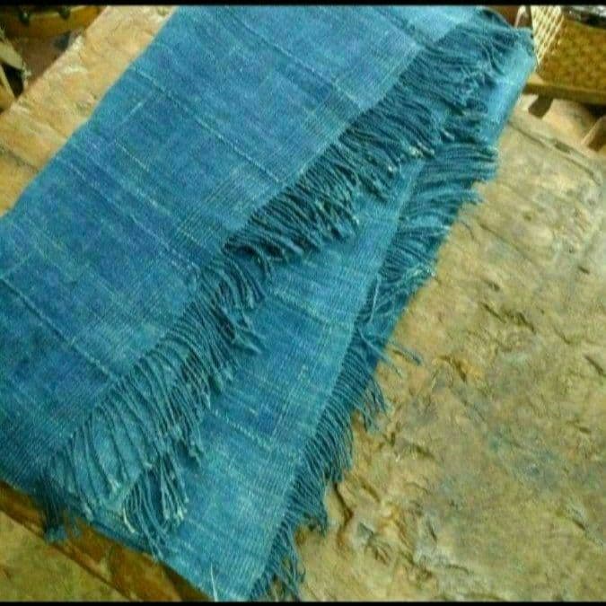 アフリカ　マリ共和国　新品　ボゴラン列帯　藍染め　加工品　約102㎝×約184