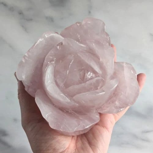 【特別価格】✧ローズクォーツ ビッグローズ 薔薇 【C】✧