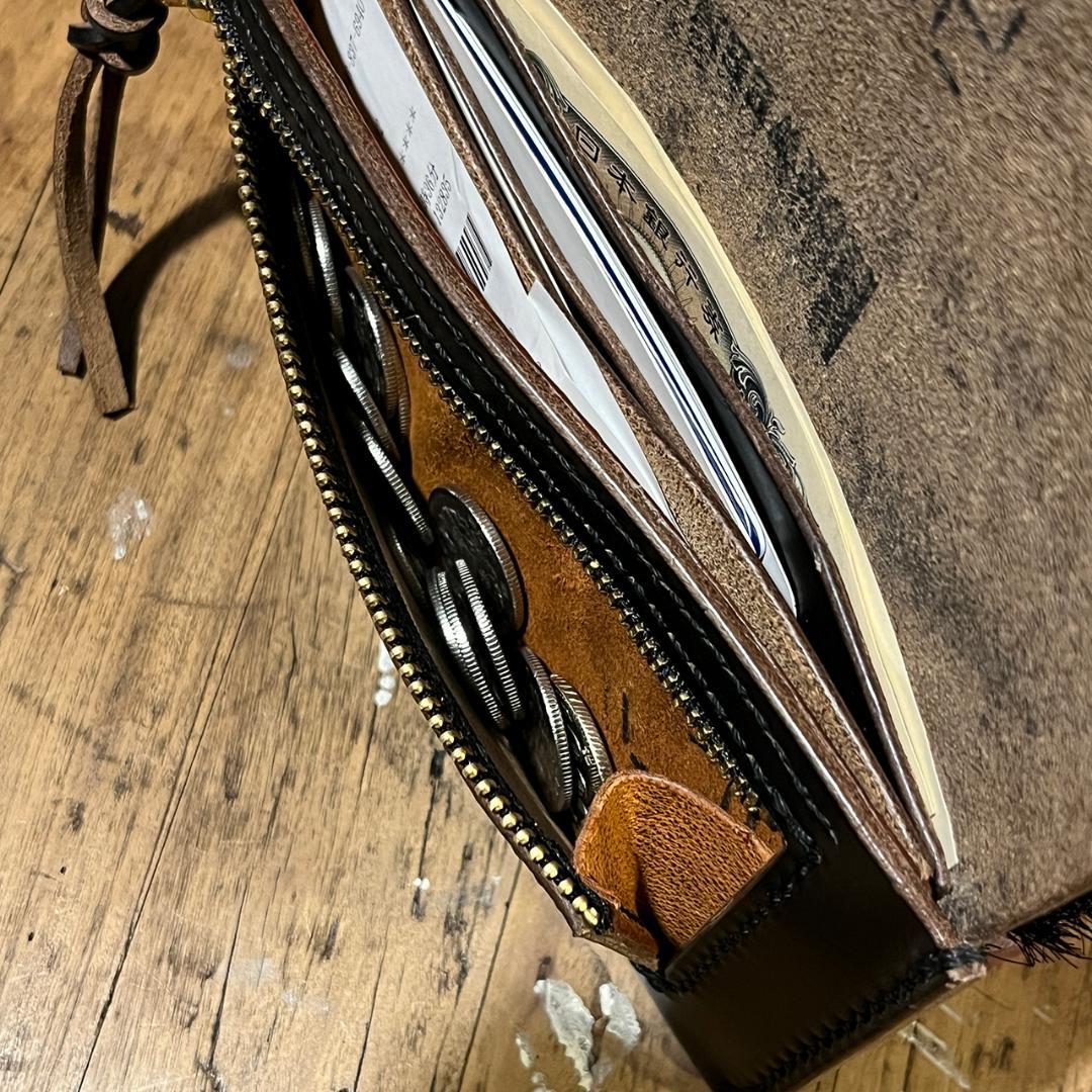 クロムエクセル長財布 スタンプ付き 茶芯 クロムエクセル Lot#373