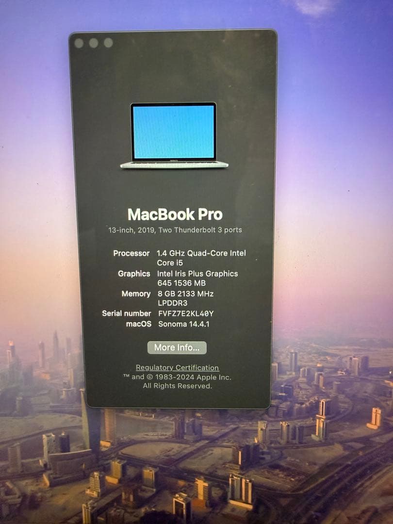 MacBook Pro 13インチ (2019) 本体(ジャンク品)