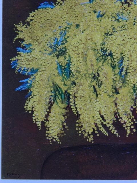 モイズ・キスリング、【ミモザ】、希少な画集画、新品高級額 額装付