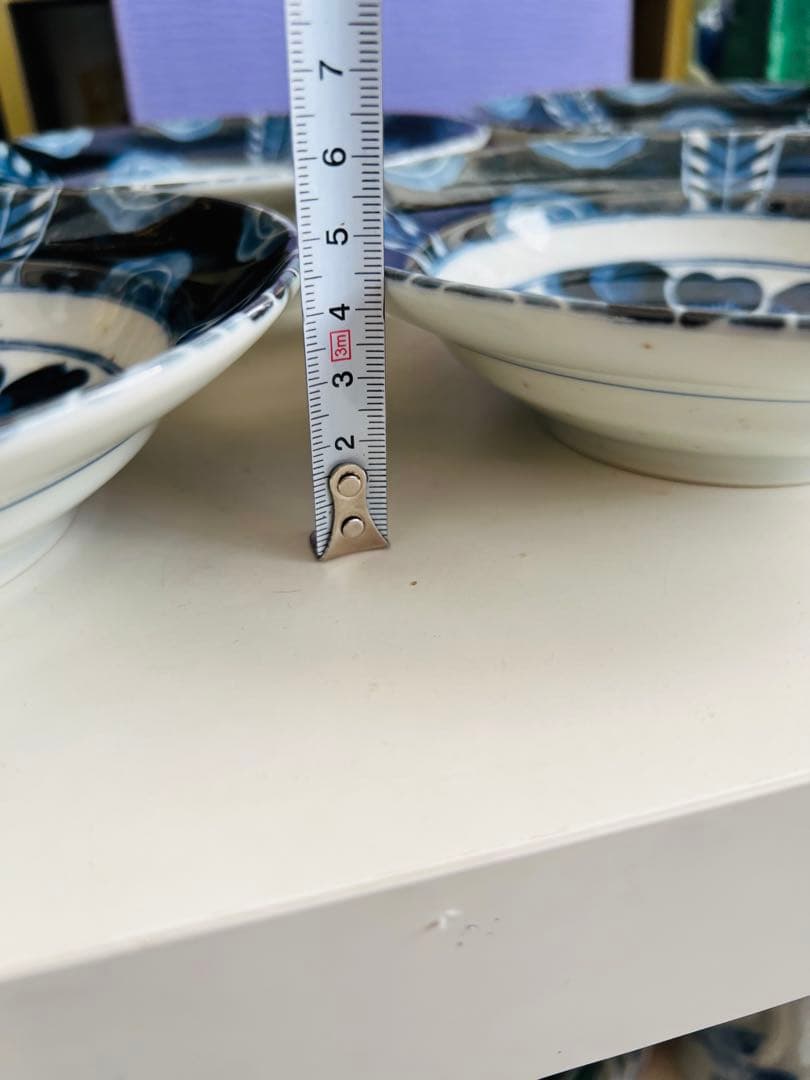 玄昌窯　藍牡丹　中鉢　5客　セット　新品