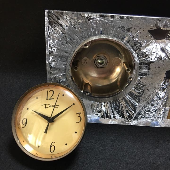 DAUM ドーム　フランス　クリスタル　置き時計　アンティーク