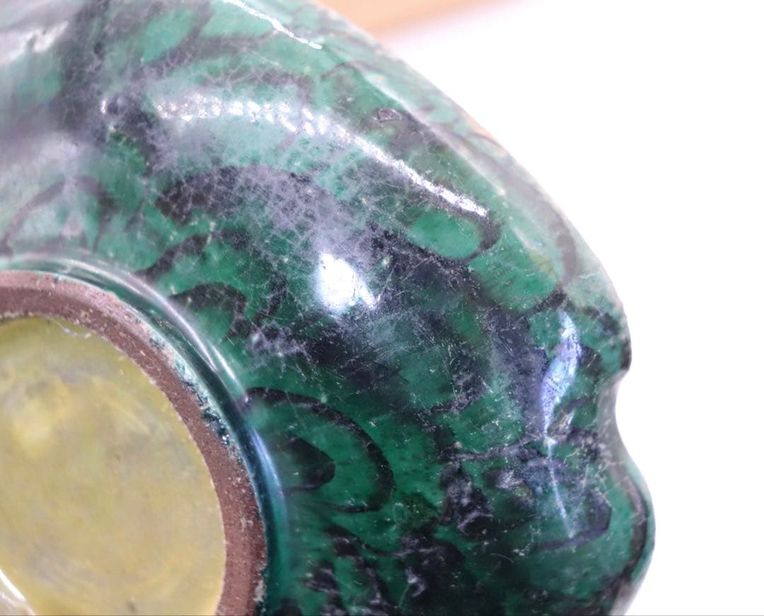 江戸　古九谷　角皿　吉田屋　木箱付　送料込み1223