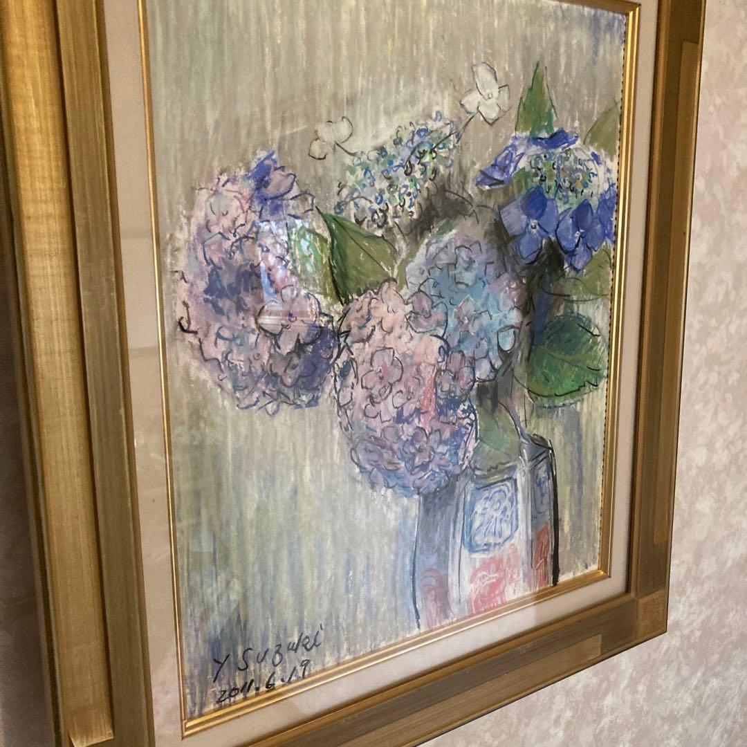 紫陽花パステル画８号