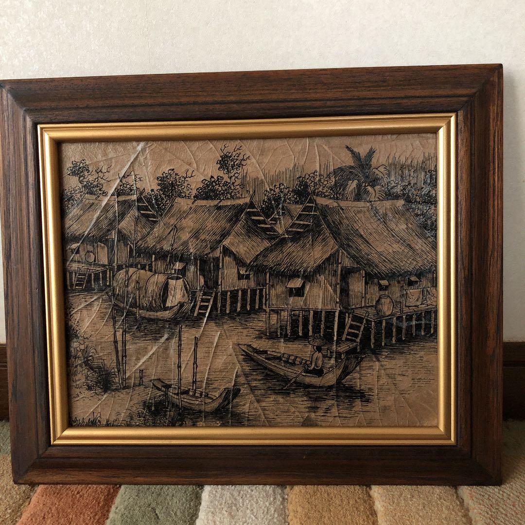 絵画 葉脈　タイ