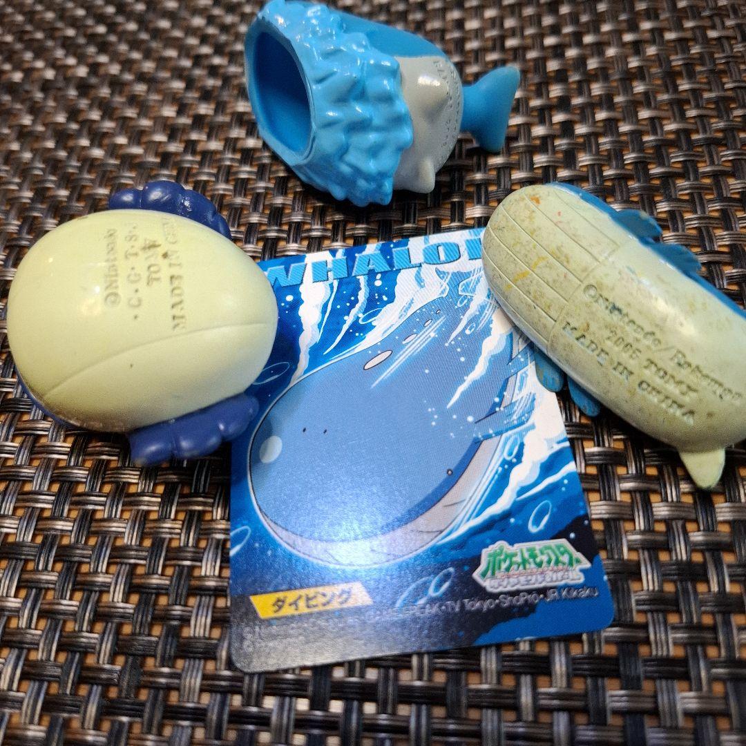 ポケモンフ　モンコレ　ィギュア 　ホエルコ　ホエルオー　指人形ホエルオー　カード