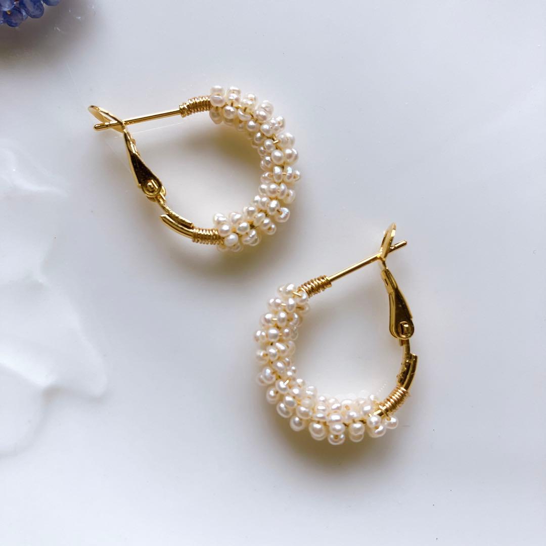 マルモ◆ケシパール フープピアス✧花籠