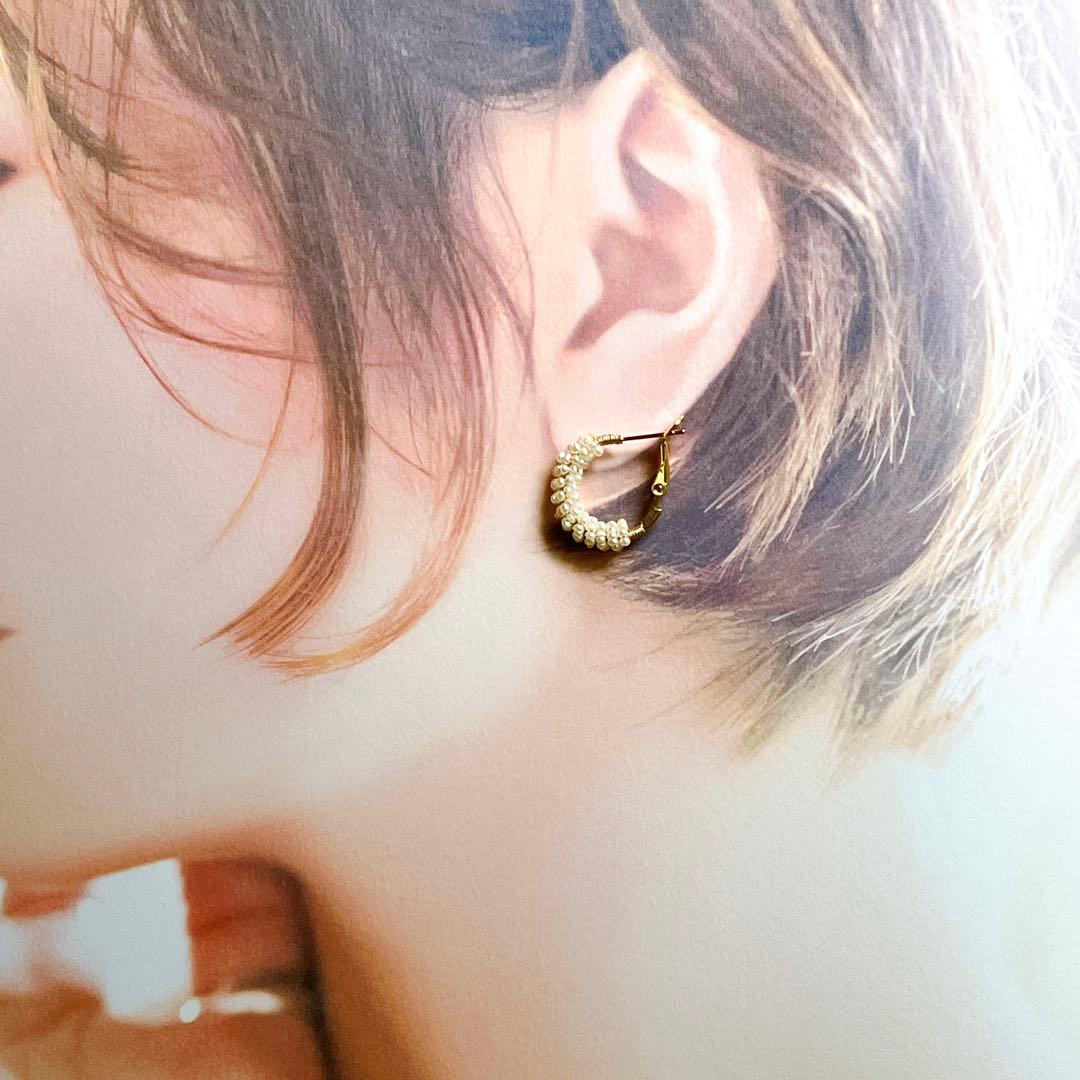 マルモ◆ケシパール フープピアス✧花籠