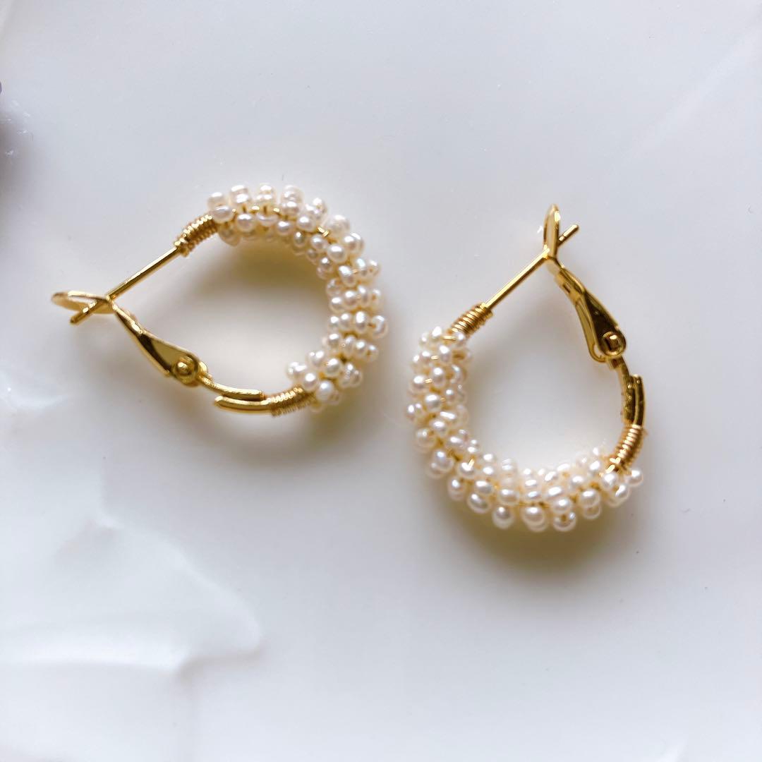 マルモ◆ケシパール フープピアス✧花籠