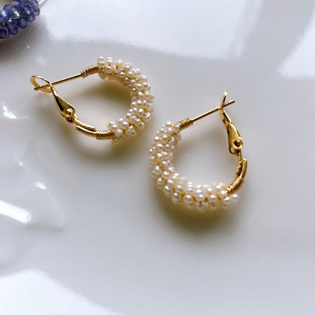 マルモ◆ケシパール フープピアス✧花籠