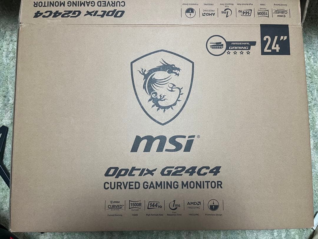 超美品‼️ MSI Optix G24C4 24インチ カーブゲーミングモニター