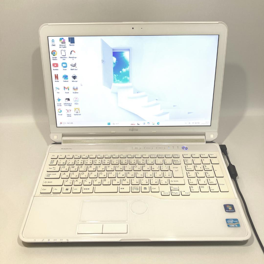 初心者✨快速i5・カメラ・ブルーレイ✨白✨すぐ使えるノートパソコン◇T521-3
