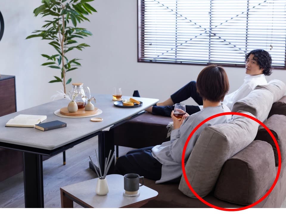 クッション×2個/背クッション×2個(ランプ ダイニング ソファ付属品)