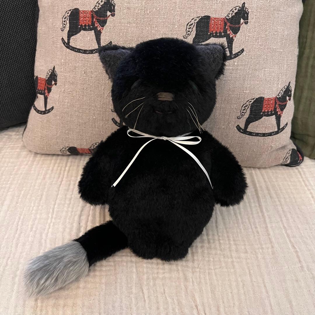 【貴重】そぼろ ぬいぐるみ 黒猫 ハンドメイドぬいぐるみ