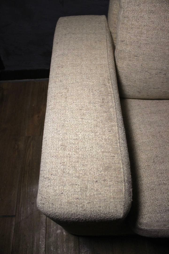 首都圏送無料〜Mussi Italy60万総フェザー大型コーナーソファ　ベージュ