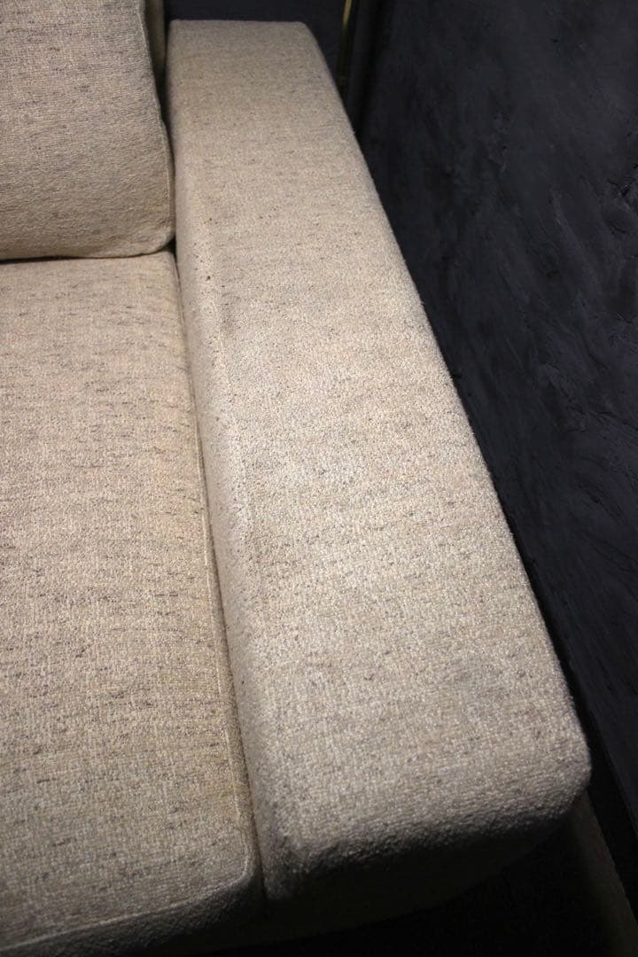 首都圏送無料〜Mussi Italy60万総フェザー大型コーナーソファ　ベージュ