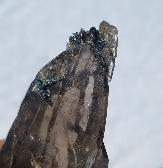 スイス産　スモーキークォーツ&アイアンローズ