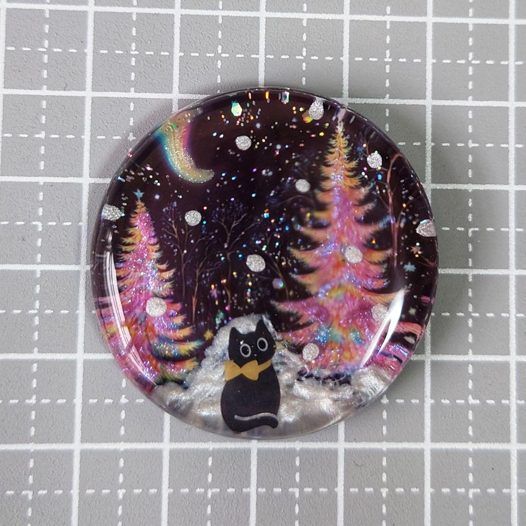 レジン　猫　ヘアゴム　ブローチ　ポニーフック　No.425