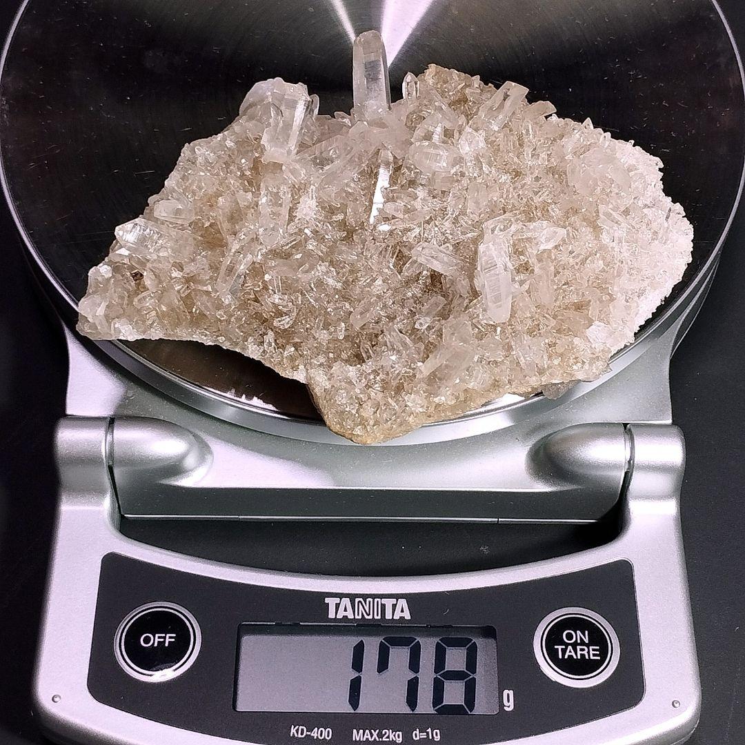 高透明 ⑦マニカラン水晶 クラスター原石 セルフヒールド ヒマラヤ水晶 178g