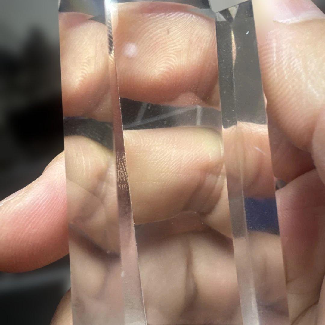 ブラジル産 水晶ポイント 超高品質 台座付き 約11cm