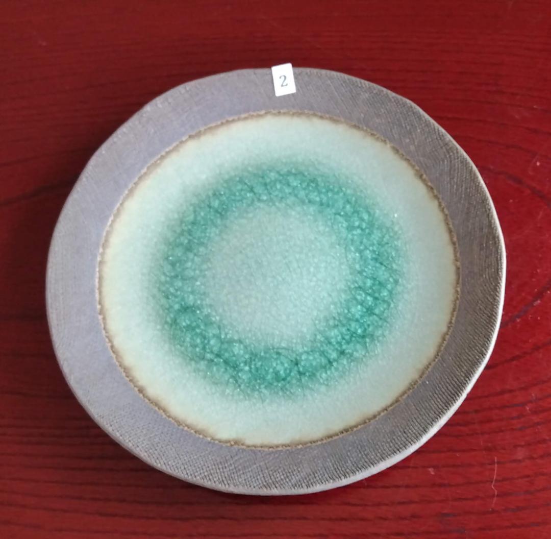 越前焼名工　桝田屋光生　 自然灰釉還元窯変の究極美が迸る中平皿