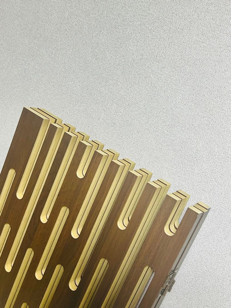 【展示品】【超美品】高級 ミッドセンチュリー 木製 3連 パーテーション