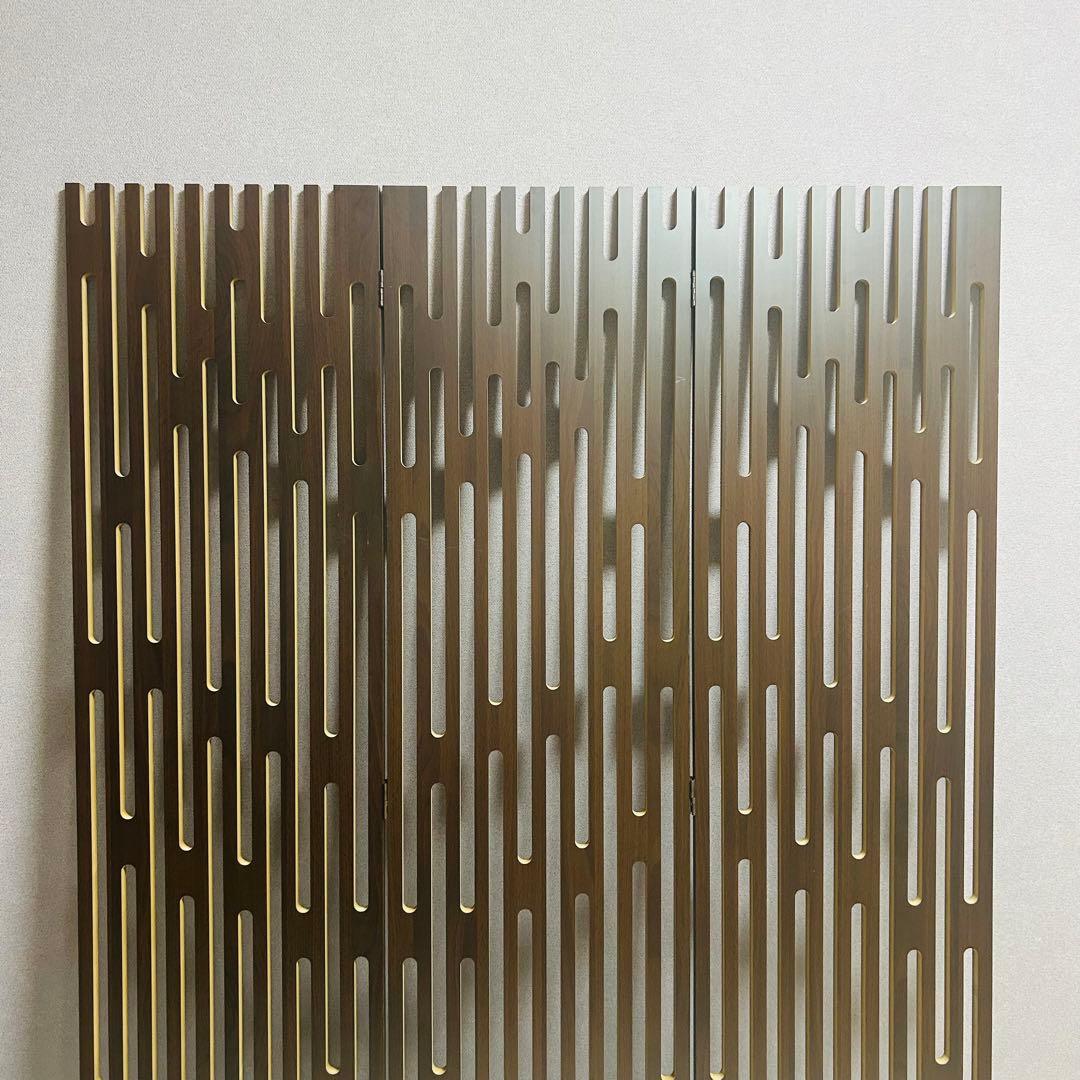 【展示品】【超美品】高級 ミッドセンチュリー 木製 3連 パーテーション