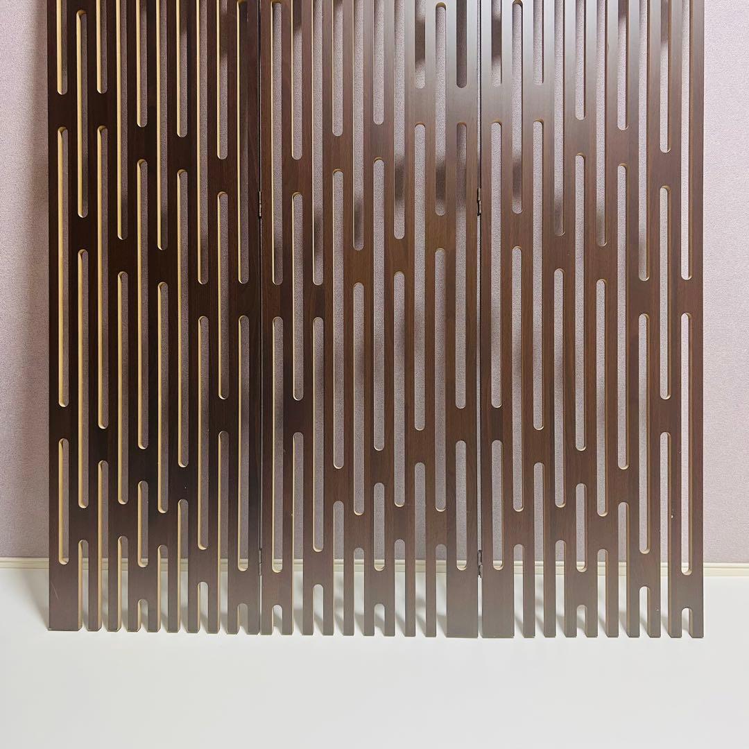 【展示品】【超美品】高級 ミッドセンチュリー 木製 3連 パーテーション