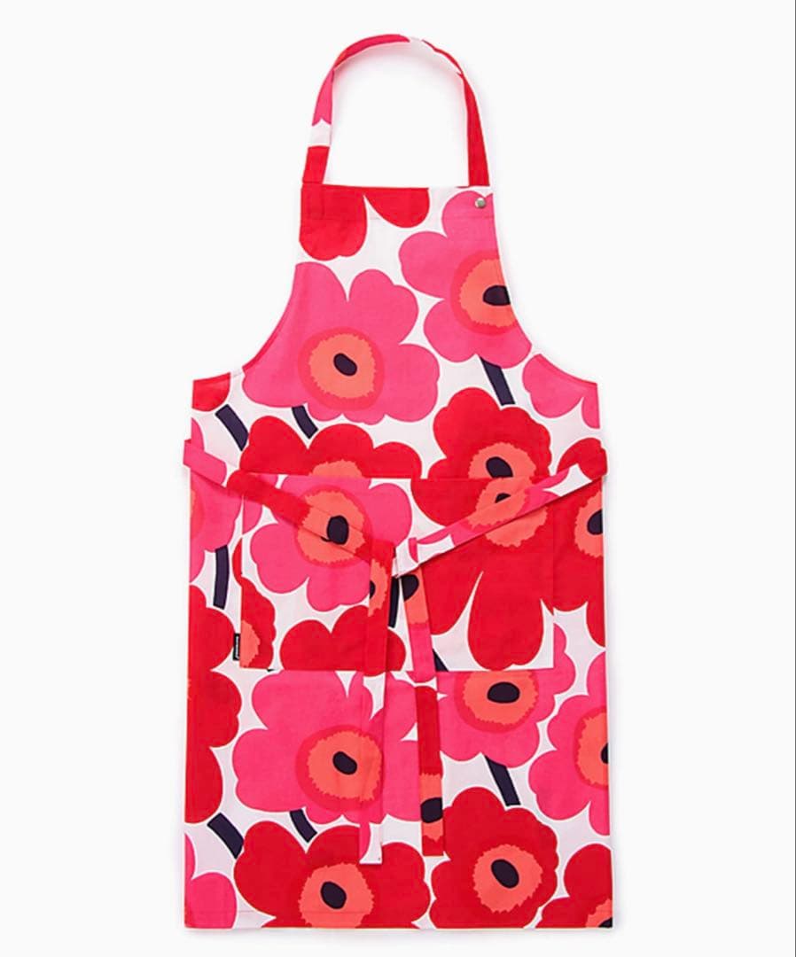 【タグ付き】marimekko エプロン　花柄　新生活