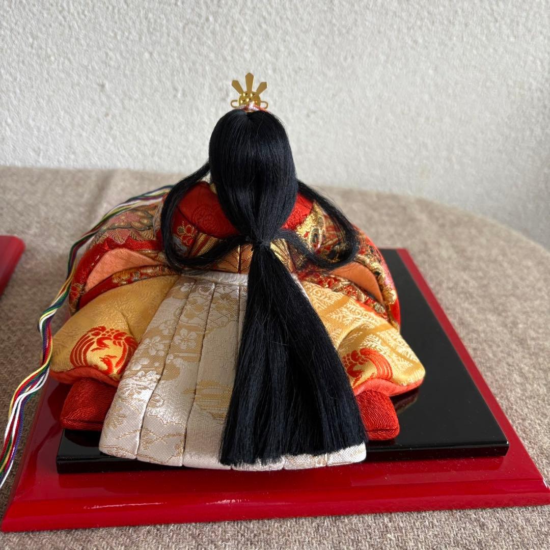 コンパクト 木目込み お内裏様・お雛様（新王飾り）