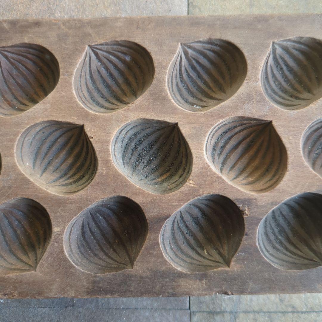 骨董　木型　和菓子型 栗　木製　31個　アンティーク　古道具　菓子型